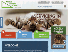 Tablet Screenshot of animalmedicalclinicstjohns.com